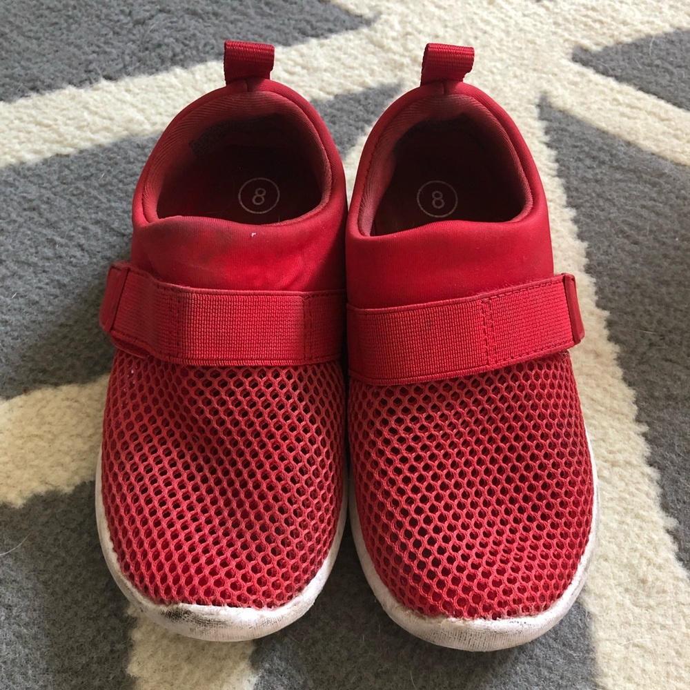 Red sneakers